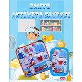 Tox ( Banyo ) Keçe Cırtlı Aktivite Sayfasıı - Çocuk Etkinlik , Eğitici Oyuncak - Çok Renkli