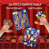Tox Hacivat Karagöz ve Uçan Hayvanlar T224 T222 2 Set 20 Parça Parmak Kukla