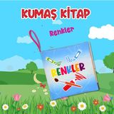 Tox Renkler Kumaş Sessiz Kitap T383 - Bez Kitap , Eğitici Oyuncak , Yumuşak ve Hışırtılı - Renkli