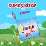 Tox Renkler Kumaş Sessiz Kitap T383 - Bez Kitap , Eğitici Oyuncak , Yumuşak Ve Hışırtılı