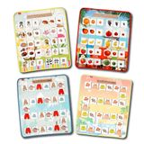 TOX TOYS 4 Set - 114 Parça Sıradakini Biliyoum (Yaz, Kış) ve Büyük -Küçük Oyunu (Hayvan, Meyve) Keçe Cırtlı Duvar Panoları, Eğitici Oyuncak