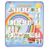TOX TOYS Benim Programım Keçe Cırtlı Duvar Panosu, Eğitici Oyuncak