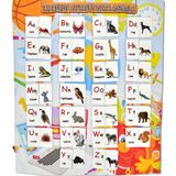 TOX TOYS İngilizce Alfabe Parça-Bütün Hayvanlar Eşleştirme Keçe Cırtlı Duvar Panosu, Eğitici Oyuncak