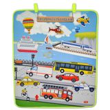 TOX TOYS İngilizce Taşıtları Öğreniyorum Keçe Cırtlı Duvar Panosu, Eğitici Oyuncak