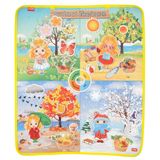 TOX TOYS Mevsimleri Öğreniyorum Keçe Cırtlı Duvar Panosu, Eğitici Oyuncak
