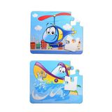 TOX TOYS Tekne Helikopter 3+ Keçe Yapboz - 3 Yaş Puzzle T005