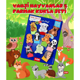 Tox Vahşi Hayvanlar 10 Parça Parmak Kukla Eğitici Oyuncak T78-2