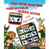 Tox ( Vahşi Hayvanlar ) Parça-Bütün Eşleşmeler Keçe Cırtlı Aktivite Sayfası - Çocuk Etkinlik , Eğitici Oyuncak