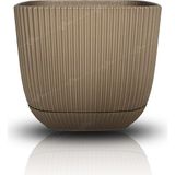 Toxa 1,8 Litre Kahverengi Mercan Kare Saksı Plastik Çiçek Bitki Kaktüs Sukulent Saksısı No3