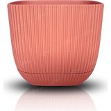 Toxa 1,8 Litre Pastel Pembe Mercan Kare Saksı Plastik Çiçek Bitki Kaktüs Sukulent Saksısı No3
