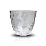 ToXA 2.4 Litre Ø17,7x15,6cm Orkide Saksısı Tabaklı Şeffaf Dekoratif Plastik Saksı Yakamoz Orkide No3