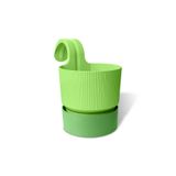ToXA 2 Litre Yeşil Iksora Tek Askılı Saksı Dekoratif Balkon Saksısı Tabaklı Mat Plastik Saksı