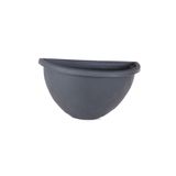 ToXA 3.4 Litre Antrasit Yarım Duvar Balkon Saksısı Bahçe Duvarı Mat Plastik Saksı Damla No3 34,5x19,5cm