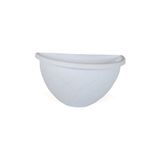 ToXA 3.4 Litre Beyaz Yarım Duvar Balkon Saksısı Bahçe Duvarı Mat Plastik Saksı Damla No3 34,5x19,5cm