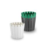 ToXA 3 Adet Akasya Saksı 1 Litre 14cm Plastik Drenaj Izgaralı Çiçek Saksısı