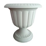 ToXA 47 Litre Kırık Beyaz Nergis Saksı Ayaklı Mat Plastik Nergiz Bahçe Saksısı No3 59CM - Kirli Beyaz