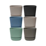 ToXA 6 Adet Pera Kare Saksı No2 1,2 Litre Çok Renkli 13,3cm Küçük Boy Plastik Kaktüs Çiçek Saksısı