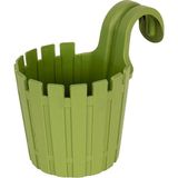 ToXA Akasya Tekli Kolay Askı 1,5 Litre Yosun Yeşili Askılı Balkon Küpeşte Saksısı Plastik Çit Saksı 15CM - 1,5L