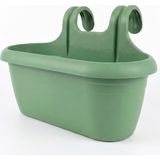 ToXA Hera Askılı Balkon Saksısı 6,5 Litre (39cm) Drenaj Izgaralı ve Denge Aparatlı - 1 Adet - Yeşil