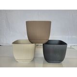 ToXA Kendinden Tabaklı Kare Plastik Çiçek Saksısı 0,67 Litre (11cm) - 4'lü Set - Renkli