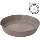 ToXA Saksı Tabağı 14cm Klasik Tabak No6 Tabak Kahve Serinova Parlak Plastik Altlık