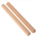 Toy 30 Cm. Ahşap Ritim Çubuğu 1 Çift (2 adet) Perküsyon Müzik Sopası - Ahşap Rengi