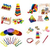 Toy Oyuncak Okul Öncesi 21 Adet Montessori Eğitici Anaokulu Kavram Oyuncak Seti Eğitim Materyalleri