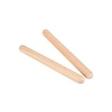 Toy Oyuncak Okul Öncesi 30 cm. Ahşap Ritim Çubuğu 1 Çift (2 adet) Anaokulu Etkinlik Perkusyon Müzik Aleti Yuvarlak Uçlu