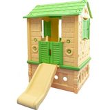 Toy Star Oyun Evi Iki Kapılı Kaydıraklı Büyük Ev - Premium Oyun Evi Kaydıraklı - Oyun Parkı - Çocuk Parkı - Krem