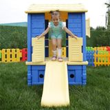 Toy Star Oyun Evi Iki Kapılı Kaydıraklı Büyük Ev - Premium Oyun Evi Kaydıraklı - Oyun Parkı - Çocuk Parkı - Mavi