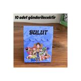 TOY STORY TEMALI DOĞUM GÜNÜ HEDİYE KUTUSU MAVİ 10 ADET