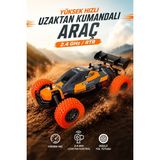 Toyaş 2.4 Ghz Uzaktan Kumandalı Off Road Arazi Aracı Yüksek Hızlı Şarjlı Drift Yapabilen Rc Oyuncak Araba Rtr - Turuncu