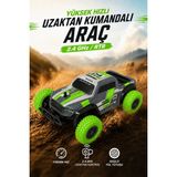 Toyaş 2.4 Ghz Uzaktan Kumandalı Off Road Arazi Aracı Yüksek Hızlı Şarjlı Drift Yapabilen Rc Oyuncak Araba Rtr - Yeşil - Siyah