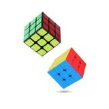 Toyaş 2 adet Speed Cupe Küp Zeka Küpü 3x3 Hız Küpü,Fidget Oyuncak Seyahat Zeka Oyunu Canlı Renkler v