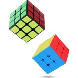 Toyaş 2 Adet Speed Cupe Rubik Küp Zeka Küpü 3x3 Hız Küpü,fidget Oyuncak Seyahat Zeka Oyunu Canlı Renkler ve Klasik - Renkli