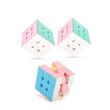 Toyaş 3 adet Speed Cupe Küp Zeka Küpü 3x3 Pastel Renkler Hız Küpü,Fidget Oyuncak Seyahat Zeka Oyunu