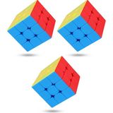 Toyaş 3 Adet Speed Cupe Rubik Küp Zeka Küpü 3x3 Canlı Renkler Hız Küpü,fidget Oyuncak Seyahat Zeka Oyunu - Renkli