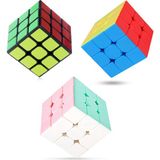 Toyaş 3 Adet Speed Cupe Rubik Küp Zeka Küpü 3x3 Hız Küpü,fidget Oyuncak Seyahat Zeka Oyunu - Renkli