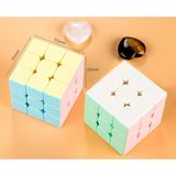 Toyaş 3 Adet Speed Cupe Rubik Küp Zeka Küpü 3x3 Pastel Renkler Hız Küpü,fidget Oyuncak Seyahat Zeka Oyunu - Renkli