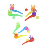 Toyaş 6 Adet Oyuncak Saksafon Popit Pipet Top Üfleme Oyunu Hediyelik Parti Eğlencesi