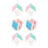 Toyaş 6 adet Speed Cupe Küp Zeka Küpü 3x3 Pastel Renkler Hız Küpü,Fidget Oyuncak Seyahat Zeka Oyunu