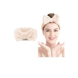 Toyaş Fiyonk Peluş Bandana Makyaj Spa Saç Bandı açık Kahve