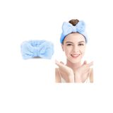 Toyaş Fiyonk Peluş Bandana Makyaj Spa Saç Bandı Buz Mavi