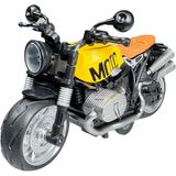 Toyaş Işıklı ve Müzikli Model Motor Sesli Çek Bırak Motor Diecast Motor Modelleri Sarı 14CM