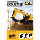 Toyaş JCB Uzaktan Kumandalı 3 Başlıklı Ekskavatör 2.4 GHz Işıklı Sesli Şarjlı Metal Alaşımlı İş Makinesi
