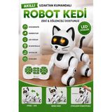 Toyaş Uzaktan Kumandalı Akıllı Robot Kedi Dokunmatik, LED Gözlü, Şarkı Söyler ve Dans Eder - Yeşil