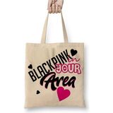 Toyaso Blackpink Bez Çanta Uzun Saplı Alışveriş Çantası Plaj Çantası - 34*40 cm - 001-Beyaz