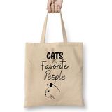 Toyaso Cat Lover Gifts For Women Kedi Komik Beyaz Bez Çanta Uzun Saplı Alışveriş Çantası Plaj Çantası - 34*40 cm - 001-Beyaz