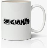 Toyaso Chainsaw Man Logo Anime Kişiye Özel Temalı Kupa Bardak Sevgiliye Arkadaşa Hediye - 010 - Beyaz