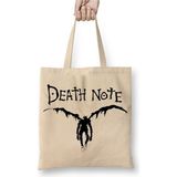 Toyaso Death Note Ryuk Figür Bez Çanta Uzun Saplı Alışveriş Çantası Plaj Çantası - 34*40 cm - 001-Beyaz